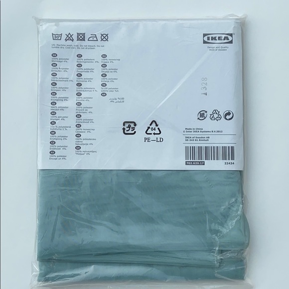 NEW IKEA Teresia Sheer Curtains 1 Pair Light Blue - Picture 6 of 8